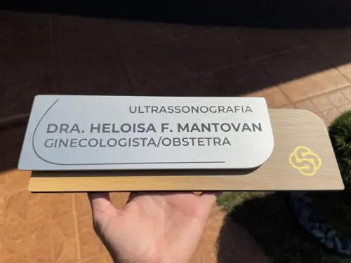Placa de Identificação de Sala - Modelo Ametista mdf