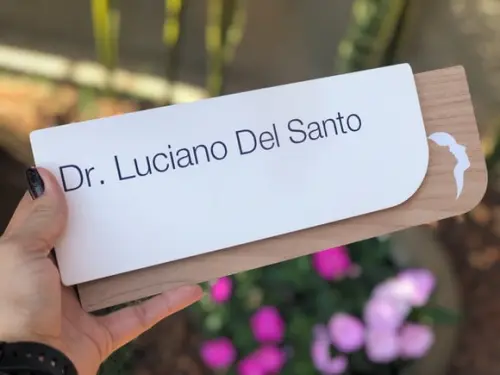 Placa de Identificação de Sala - Modelo Ametista mdf