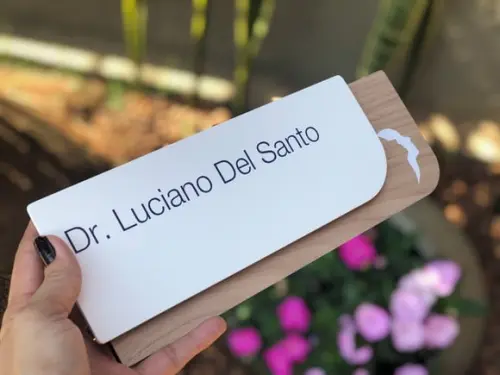 Placa de Identificação de Sala - Modelo Ametista mdf