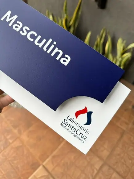 Placa de Identificação de Sala - Modelo Ardósia Acm