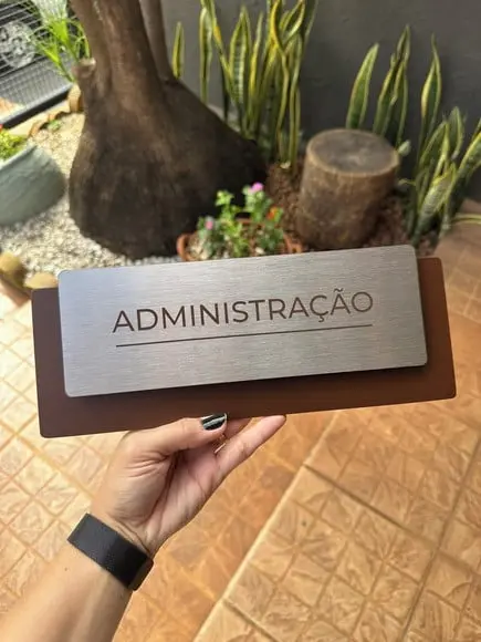 Placa de Identificação de Sala - Modelo Ardósia