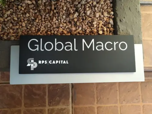 Placa de Identificação de Sala - Modelo Ardósia Acm