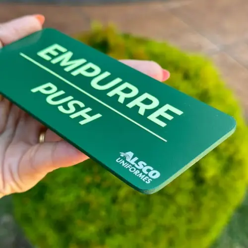 Placa de Identificação de Sala - Modelo Caulim 15x6