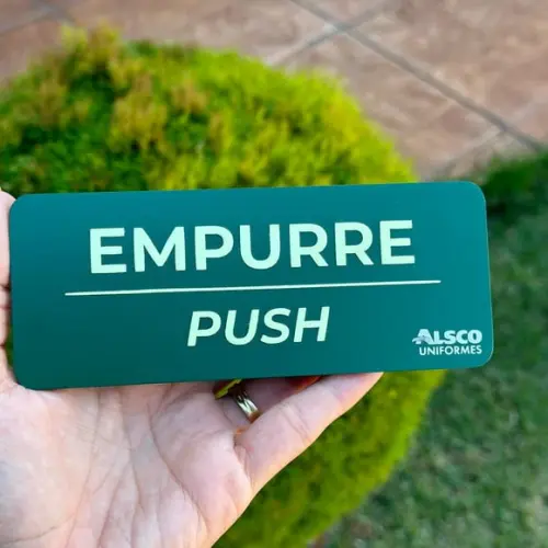 Placa de Identificação de Sala - Modelo Caulim 15x6