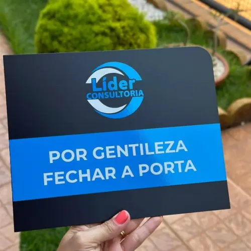 Placa de Identificação de Sala - Modelo Caulim 20x25