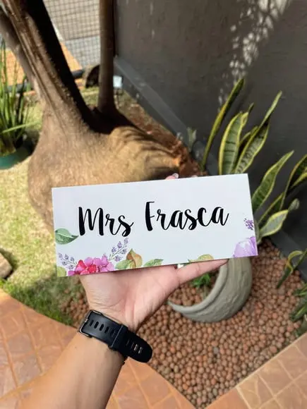 Placa de Identificação de Sala - Modelo Caulim 21x9