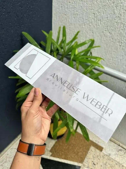 Placa de Identificação de Sala - Modelo Caulim 33x10