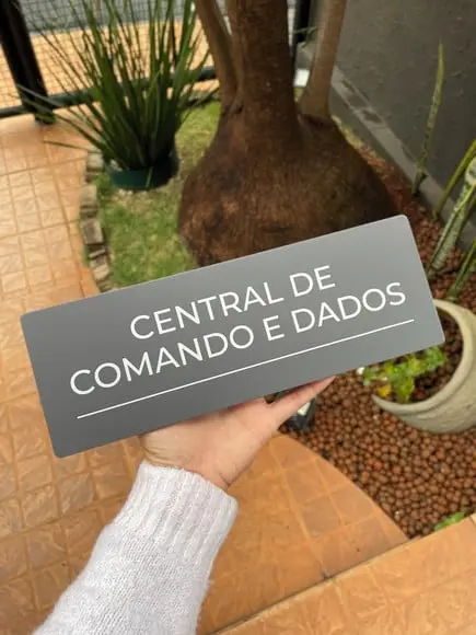 Placa de Identificação de Sala - Modelo Caulim 33x11,5