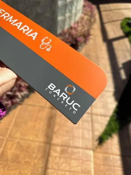 Placa de Identificação de Sala - Modelo Caulim Personalizado