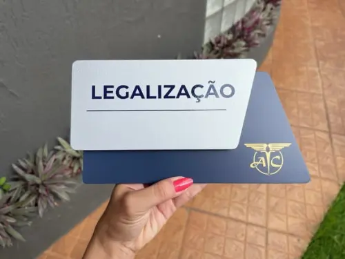 Placa de Identificação de Sala - Modelo Cianita