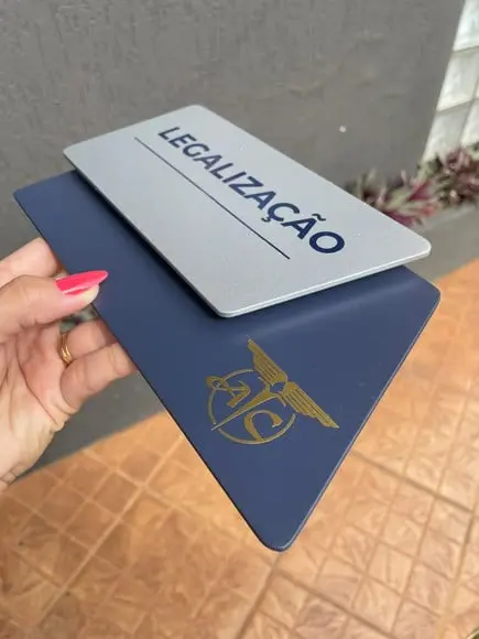 Placa de Identificação de Sala - Modelo Cianita