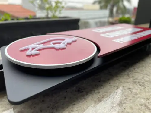 Placa de Identificação de Sala - Modelo Jaspe