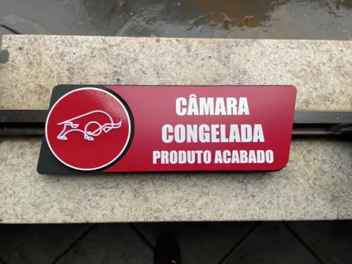 Placa de Identificação de Sala - Modelo Jaspe