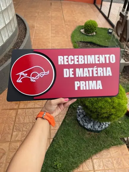 Placa de Identificação de Sala - Modelo Jaspe 45x20