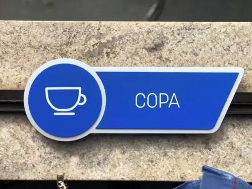 Placa de Identificação de Sala - Modelo Jaspe