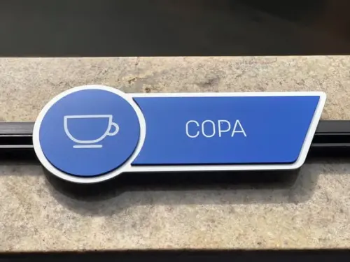 Placa de Identificação de Sala - Modelo Jaspe