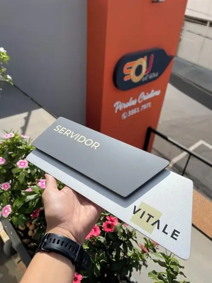 Placa de Identificação de Sala - Modelo Onix