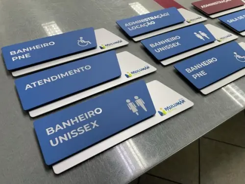 Placa de Identificação de Sala - Modelo Onix