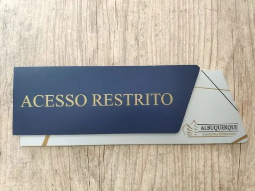 Placa de Identificação de Sala - Modelo Onix