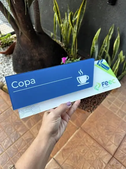 Placa de Identificação de Sala - Modelo Onix Acrílico
