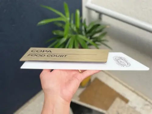 Placa de Identificação de Sala - Modelo Onix Acrílico
