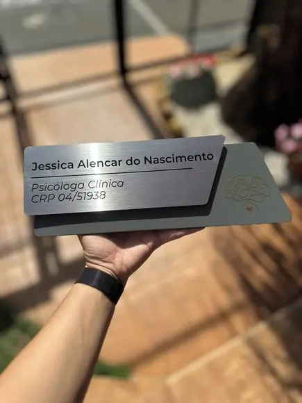 Placa de Identificação de Sala - Modelo Onix Inox