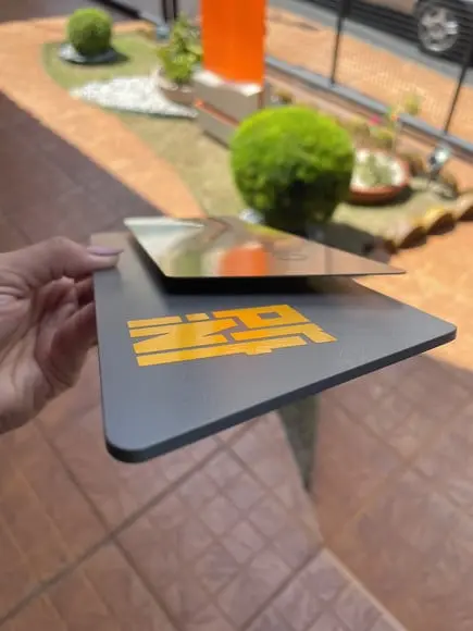 Placa de Identificação de Sala - Modelo Onix Inox