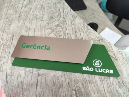 Placa de Identificação de Sala - Modelo Onix Inox