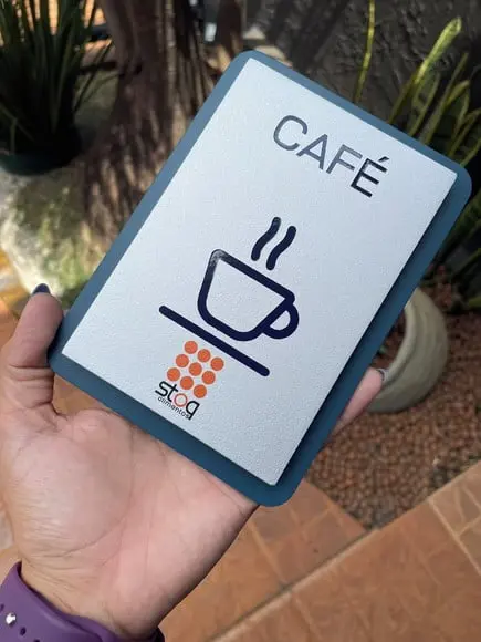 Placa de Identificação de Sala - Modelo Quartzo 11,5x16