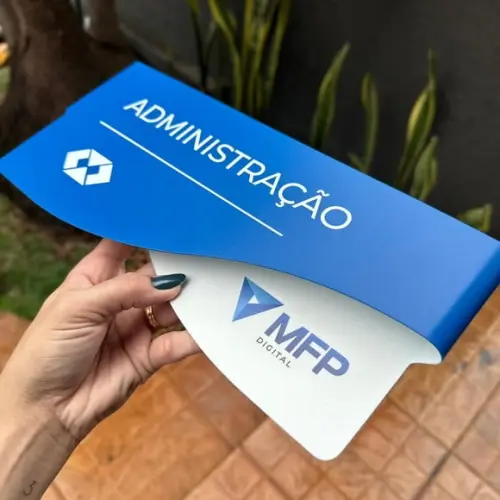 Placa de Identificação de Sala - Modelo Sodalita
