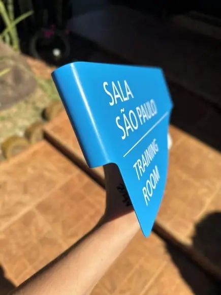 Placa de Identificação de Sala - Modelo Sodalita