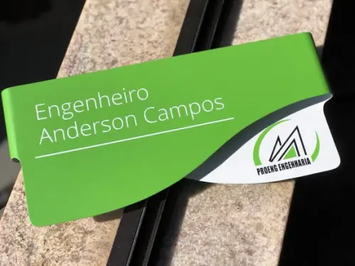 Placa de Identificação de Sala - Modelo Sodalita