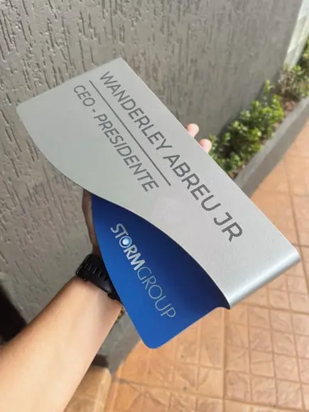 Placa de Identificação de Sala - Modelo Sodalita