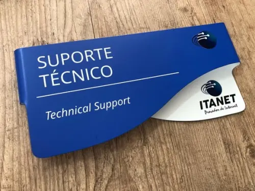 Placa de Identificação de Sala - Modelo Sodalita