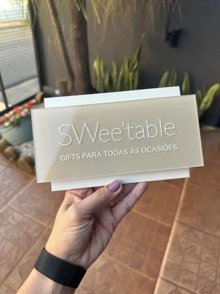 Placa de Identificação de Sala - Modelo Topázio 17x13