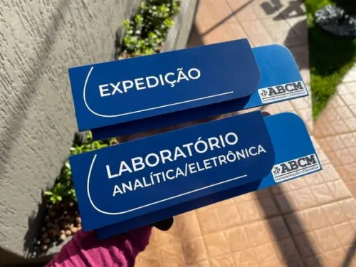 Placa de Identificação de Sala -modelo Ametista 25x8,5