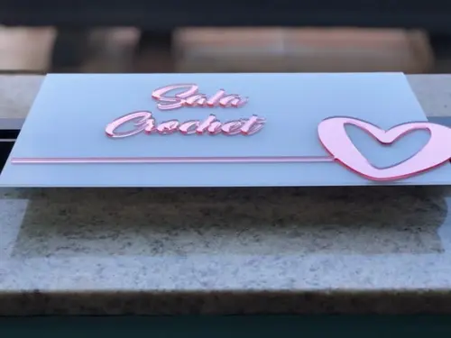 Placa de Identificação de Sala -modelo Granada Personalizado