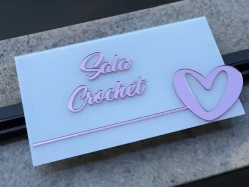 Placa de Identificação de Sala -modelo Granada Personalizado