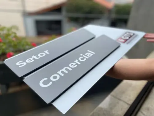 Placa de Identificação de Sala -modelo Onix Duplo