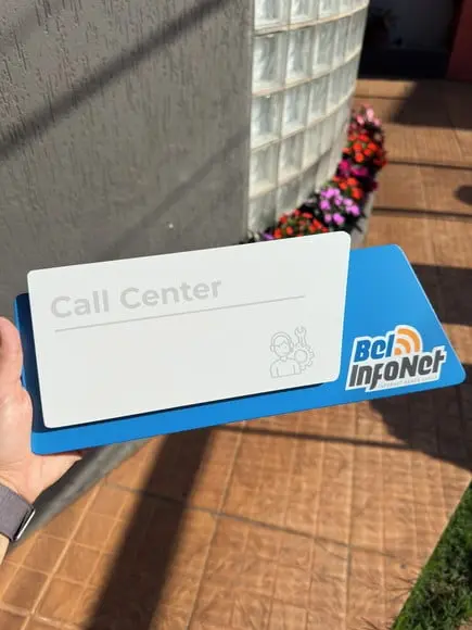 Placa de Identificação de Sala -modelo Onix Personalizado