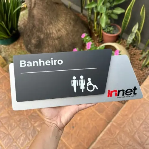 Placa de Identificação de Sala -modelo Onix Personalizado