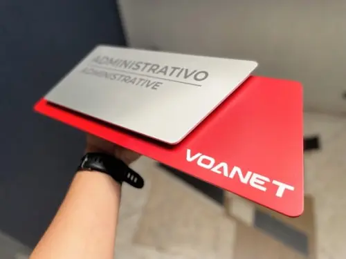 Placa de Identificação de Sala -modelo Onix Personalizado
