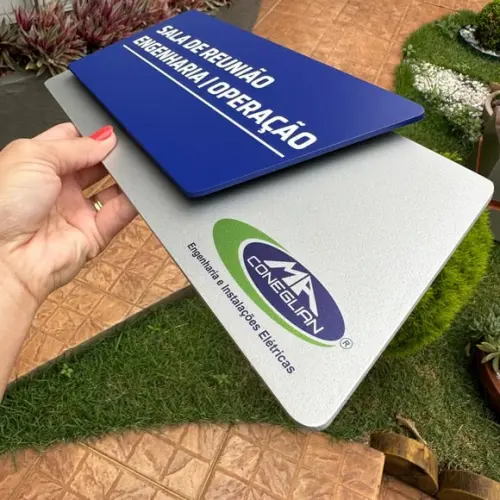 Placa de Identificação de Sala -modelo Onix Personalizado