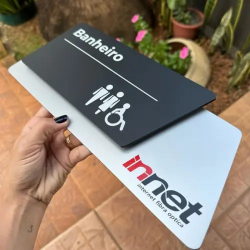 Placa de Identificação de Sala -modelo Onix Personalizado
