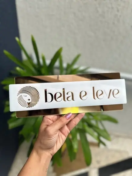 Placa de Identificação de Sala Logo Modelo Ardósia Acrílico