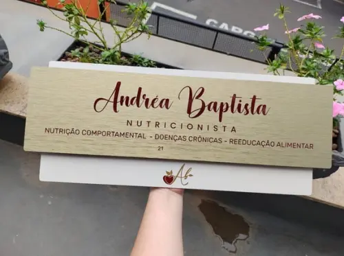 Placa de Identificação de Sala Modelo Topázio Acrílico 50x20