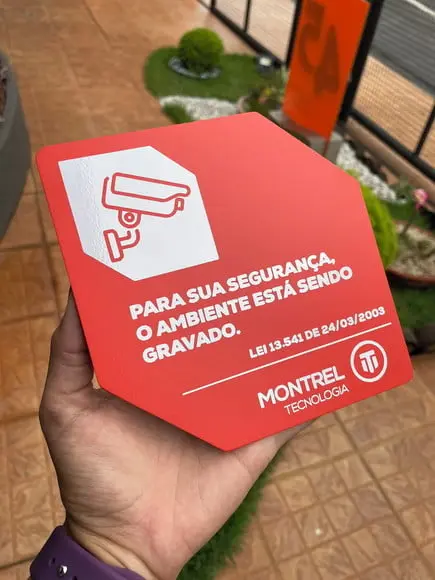 Placa de Identificação de Sala-modelo Caulim 15x15
