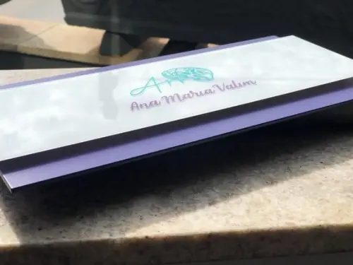 Placa de Identificação de Sala-modelo Topázio Acrílico 30x15