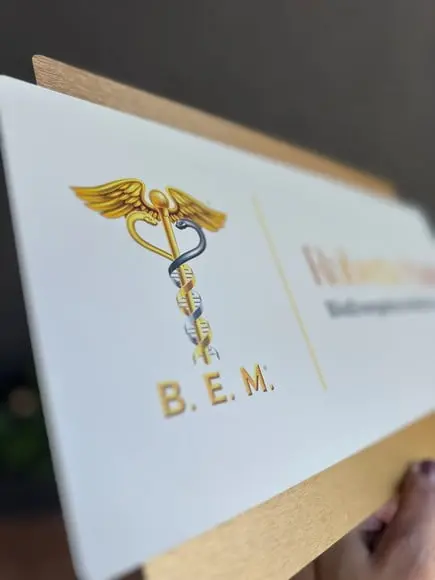 Placa de Identificação de Sala-modelo Topázio Acrílico 40x23