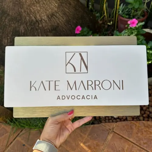 Placa de Identificação de Sala-modelo Topázio Acrílico 40x23